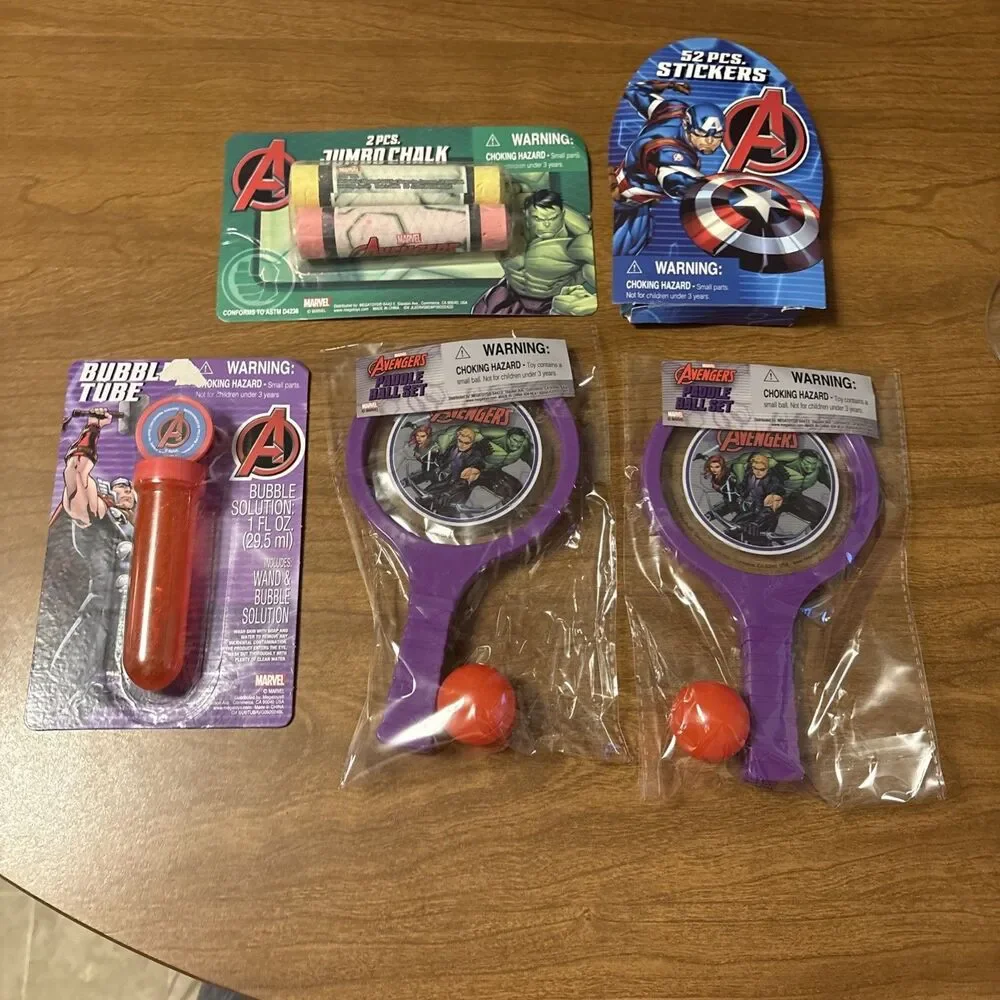 Marvel Avengers Party Pack Party Prizes Favors Lot Of 5 Items